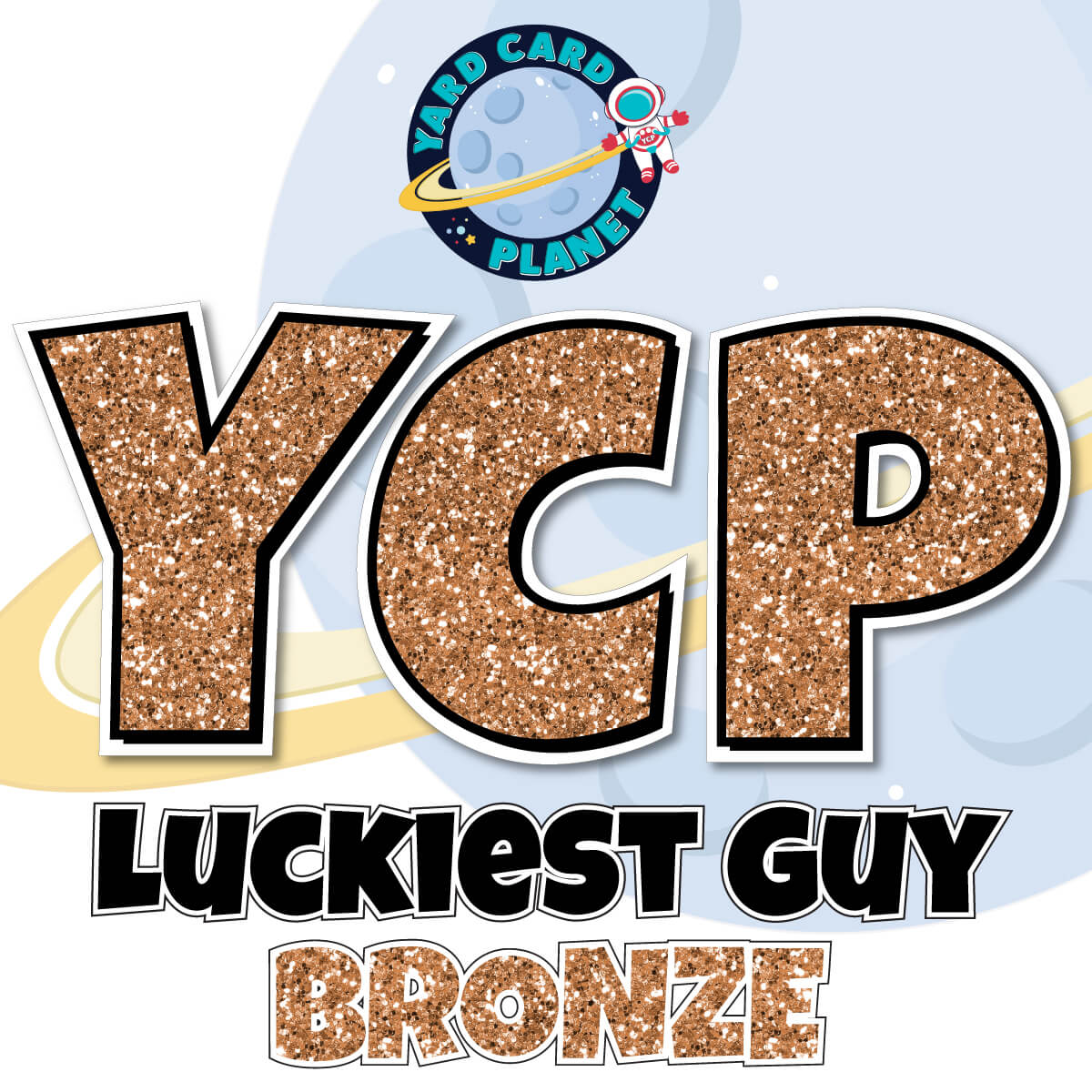 12" Luckiest Guy 41 pc. Letters and Symbols Set in Glitter Pattern