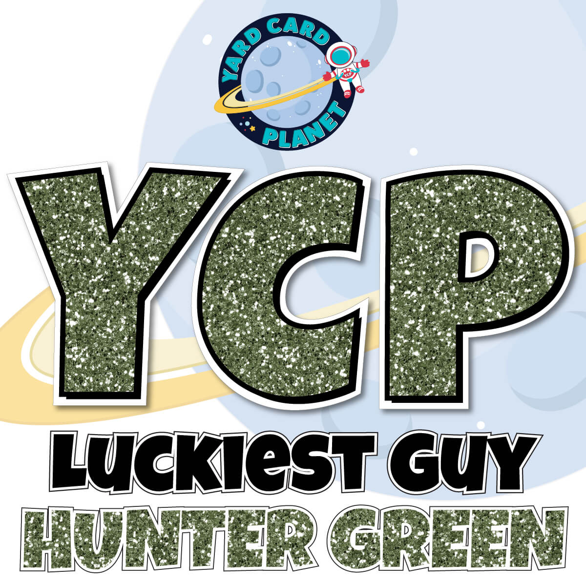 12" Luckiest Guy 41 pc. Letters and Symbols Set in Glitter Pattern