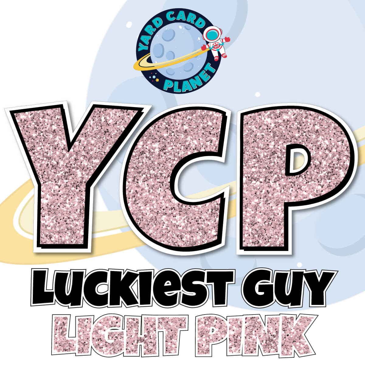 12" Luckiest Guy 41 pc. Letters and Symbols Set in Glitter Pattern