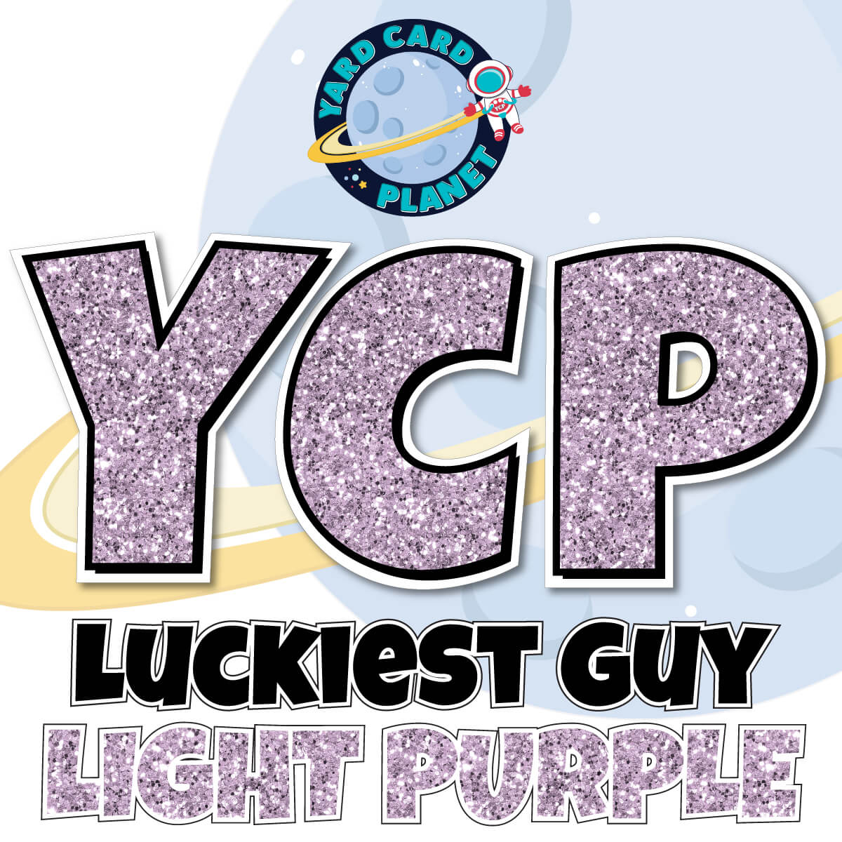 12" Luckiest Guy 41 pc. Letters and Symbols Set in Glitter Pattern