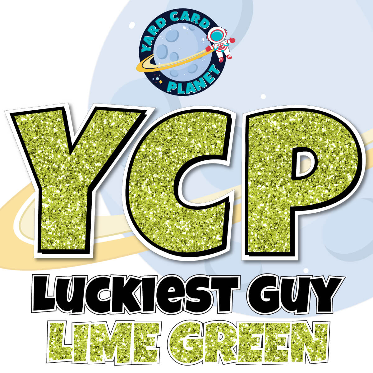 12" Luckiest Guy 41 pc. Letters and Symbols Set in Glitter Pattern
