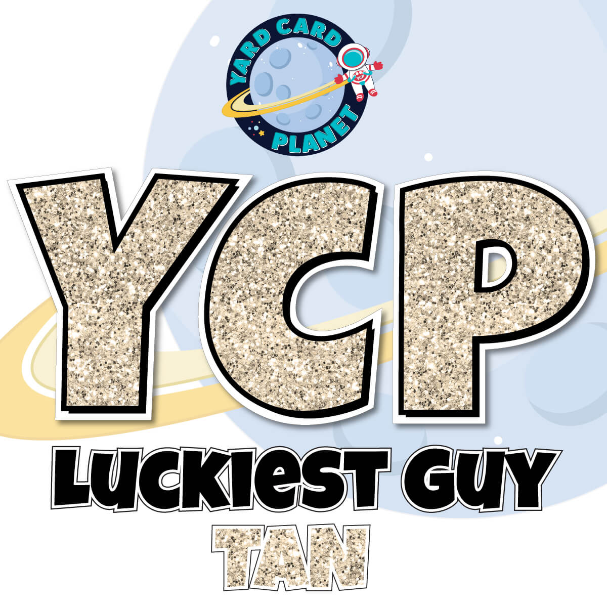 12" Luckiest Guy 41 pc. Letters and Symbols Set in Glitter Pattern