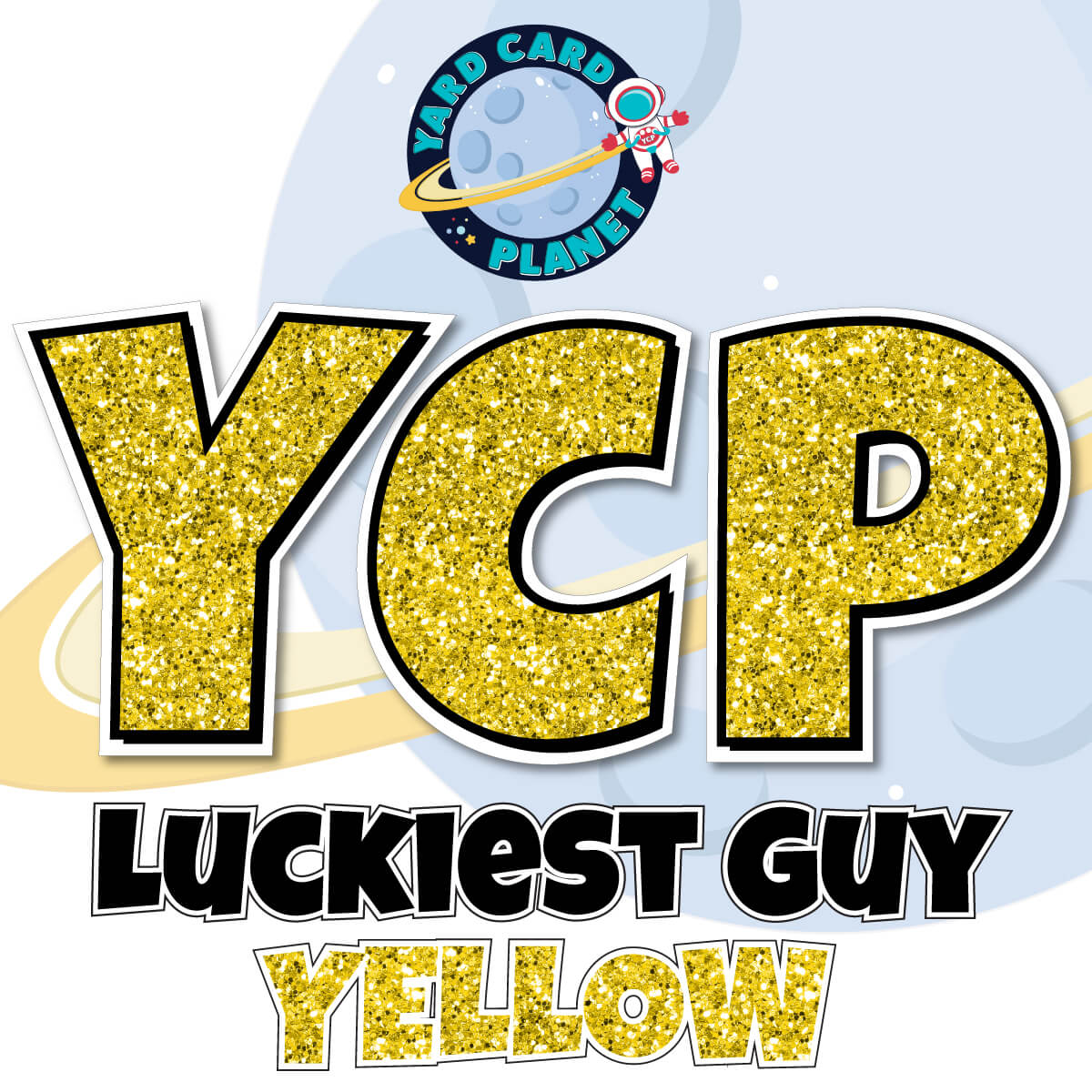 12" Luckiest Guy 41 pc. Letters and Symbols Set in Glitter Pattern