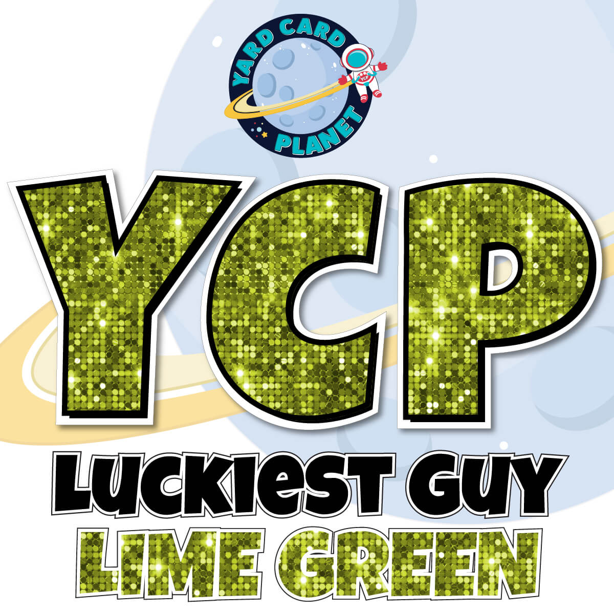 23" Luckiest Guy Letters, Numbers and Symbols - 91 pc. - Pro Set in Sequin Pattern