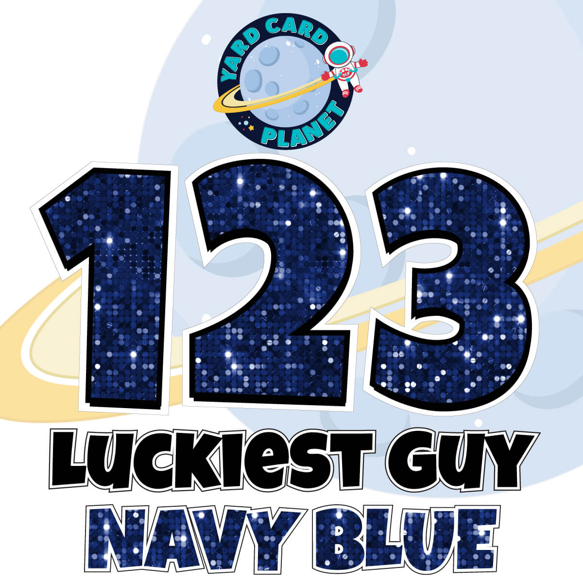 18" Luckiest Guy 52 pc. Numbers and Symbols Set in Sequin Pattern