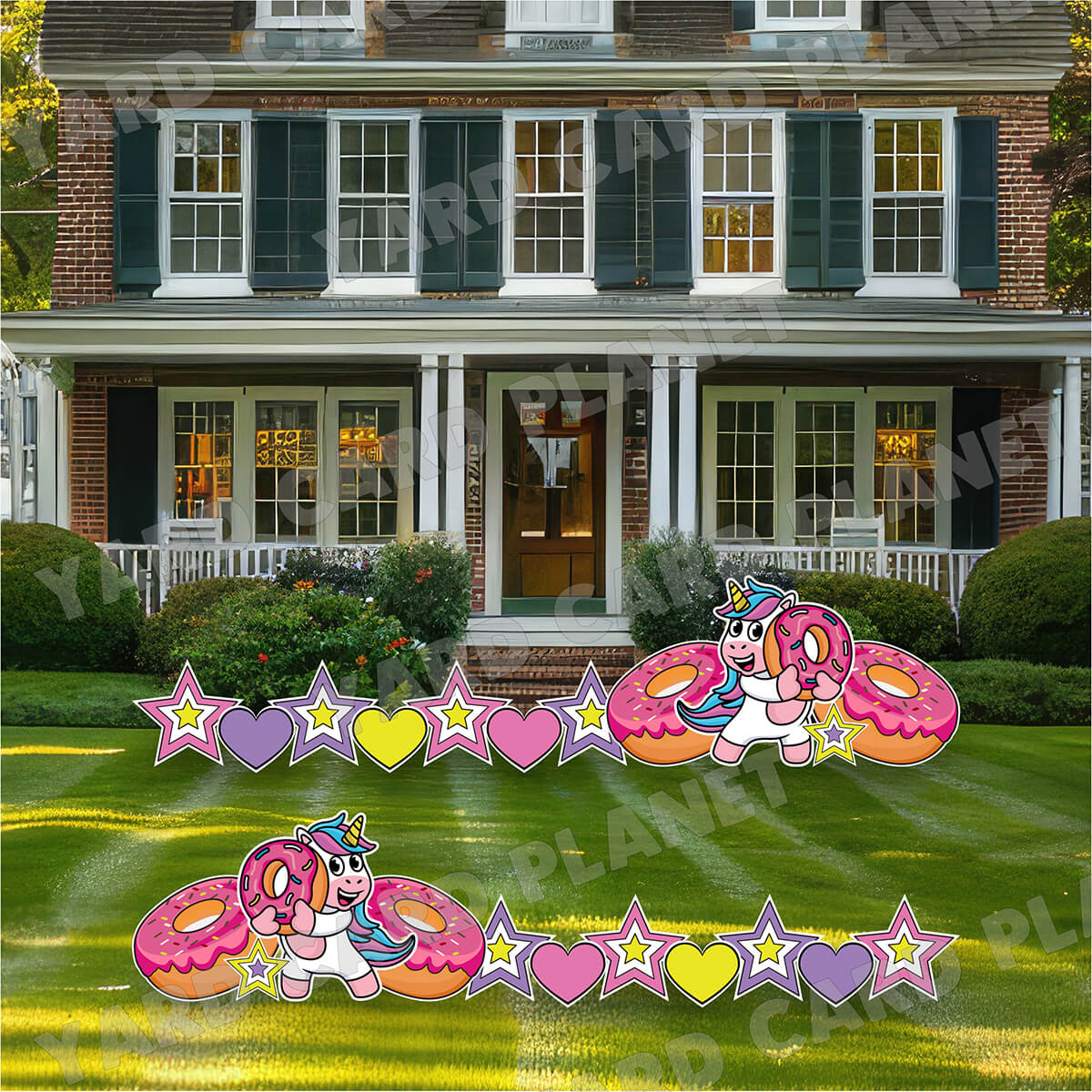 Unicorns, Donuts, Stars and Love Yard Card Flair Set