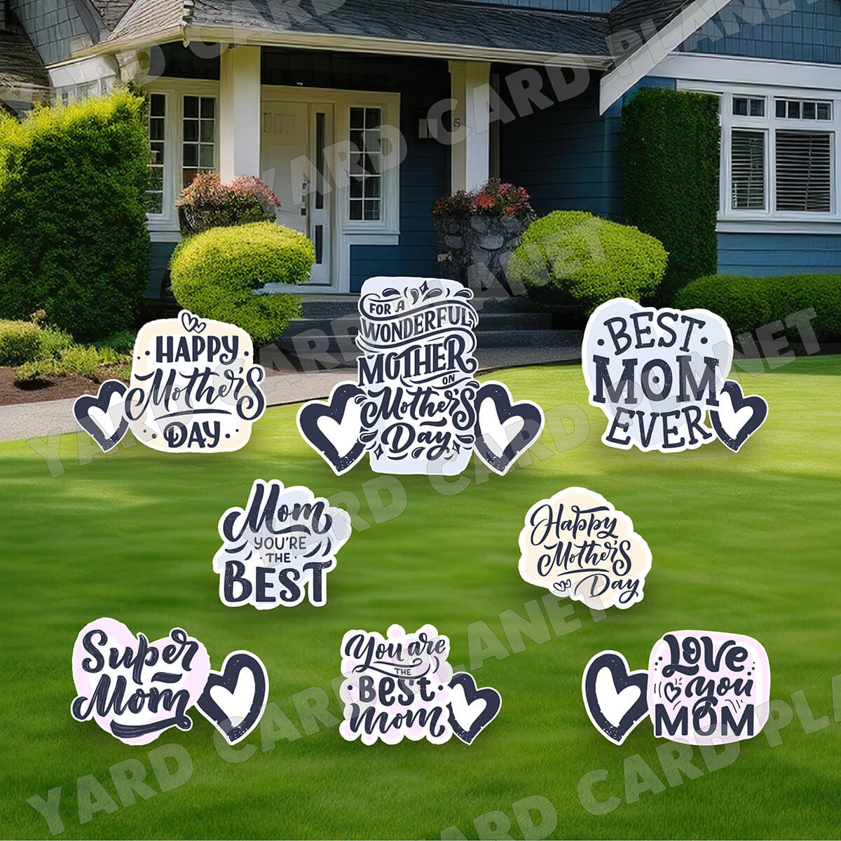 Happy Mother's Day Inspirational Signs and Yard Card Flair Set