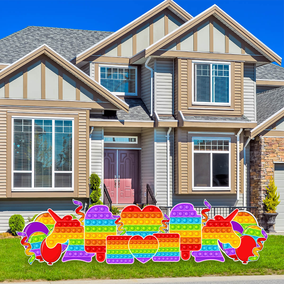 Pop It Fidget Toys Yard Card Flair Set