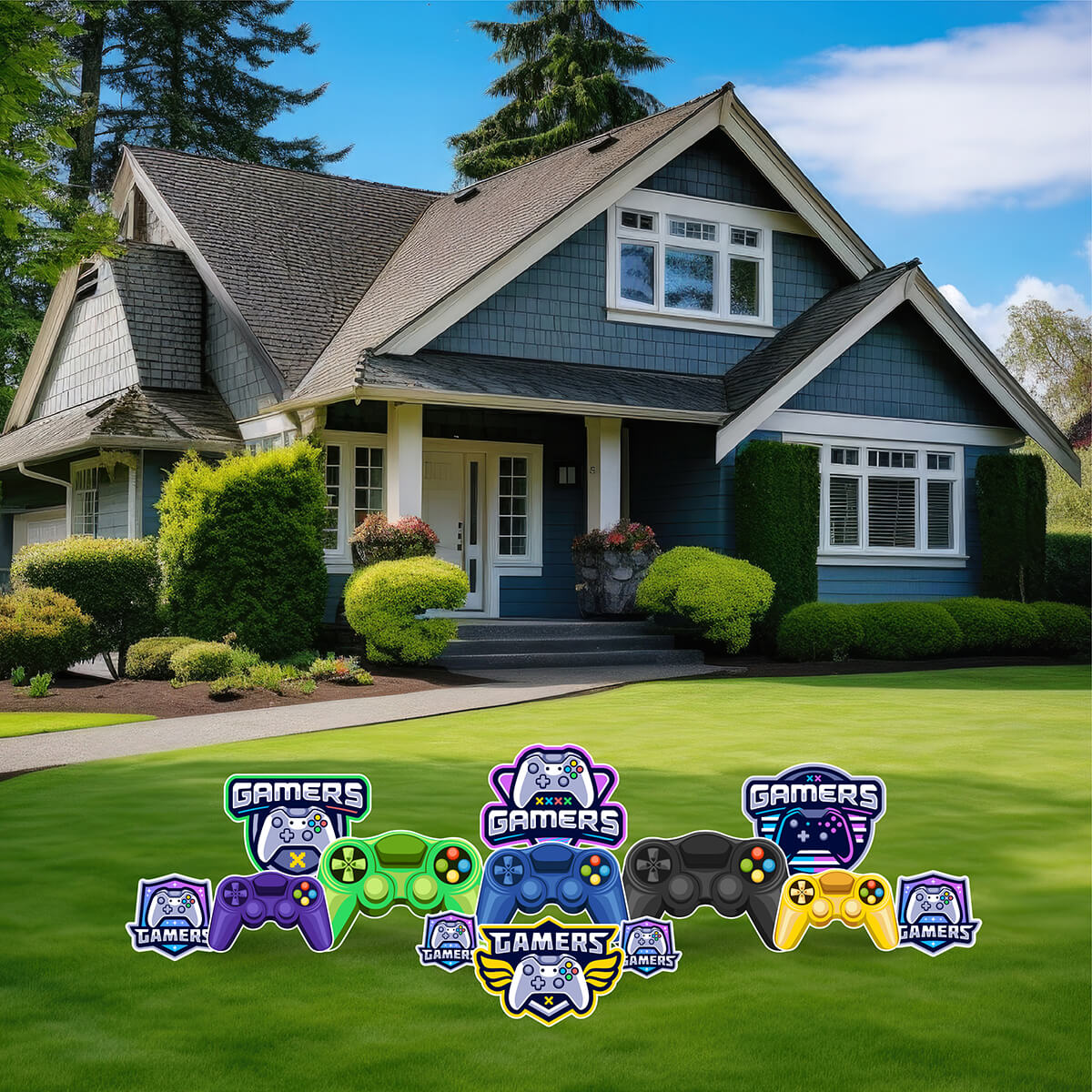 We Are Gamers Video Game Yard Card Flair Set