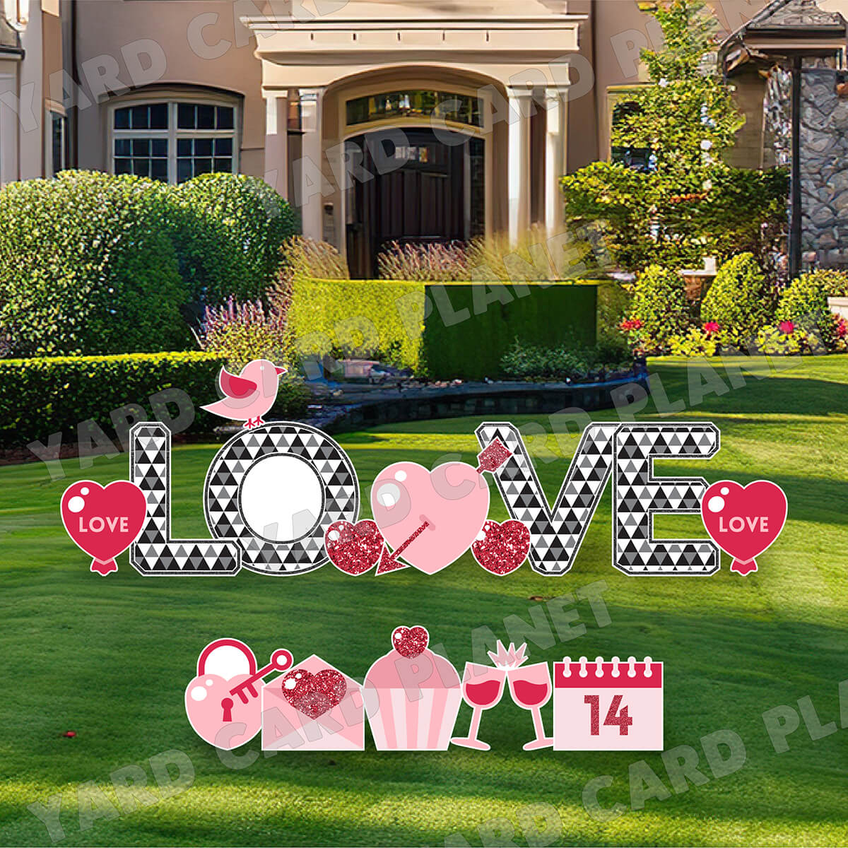 All You Need Is LOVE Letters and Yard Card Flair Set