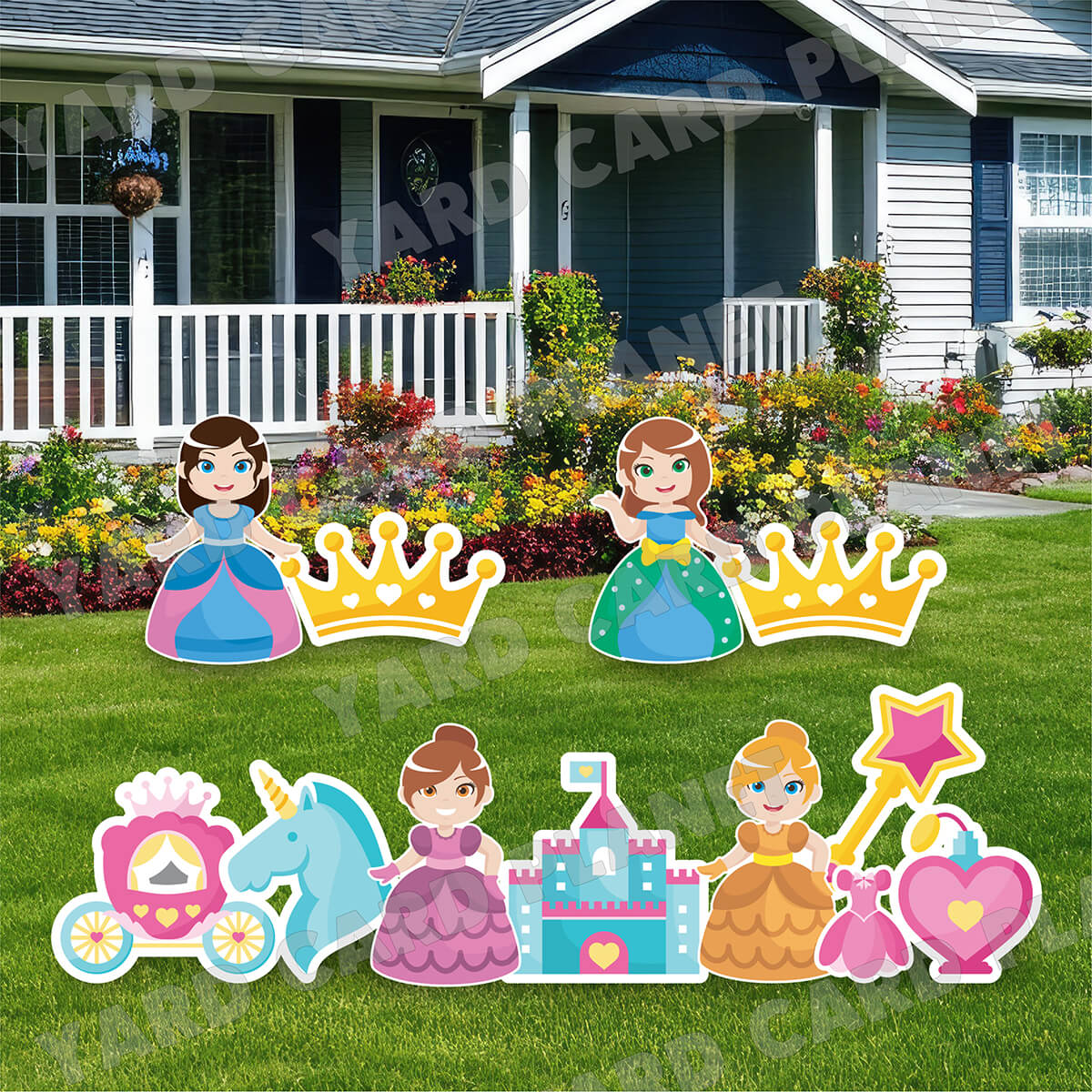 Magical Princess Yard Card Flair Set