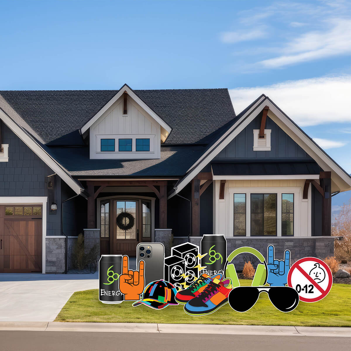 Teen Boys Yard Card Flair Set