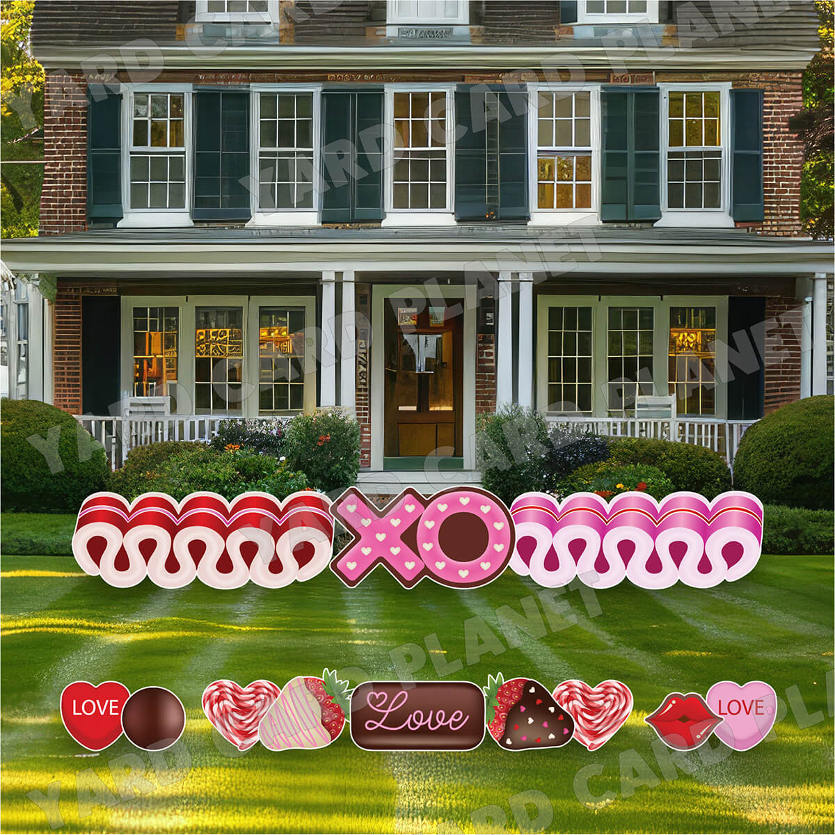 Romance Candy Yard Card Flair Set