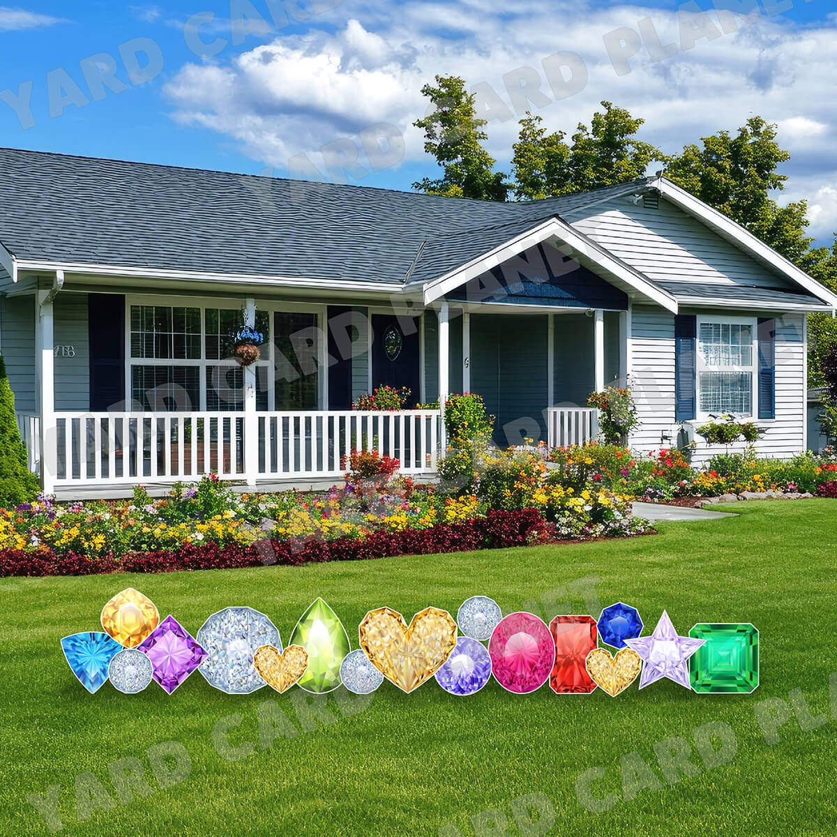 Gemstones Yard Card Flair Set