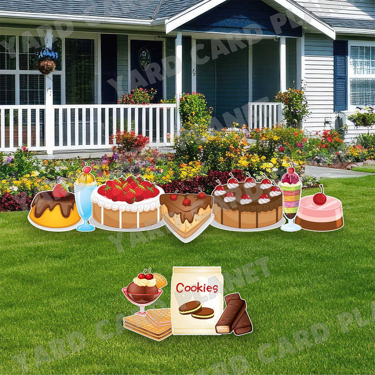 Tasty Desserts Yard Card Flair Set
