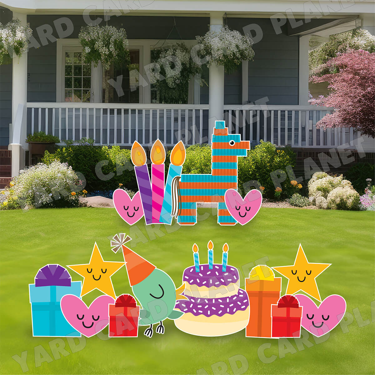 Fiesta Birthday Yard Card Flair Set