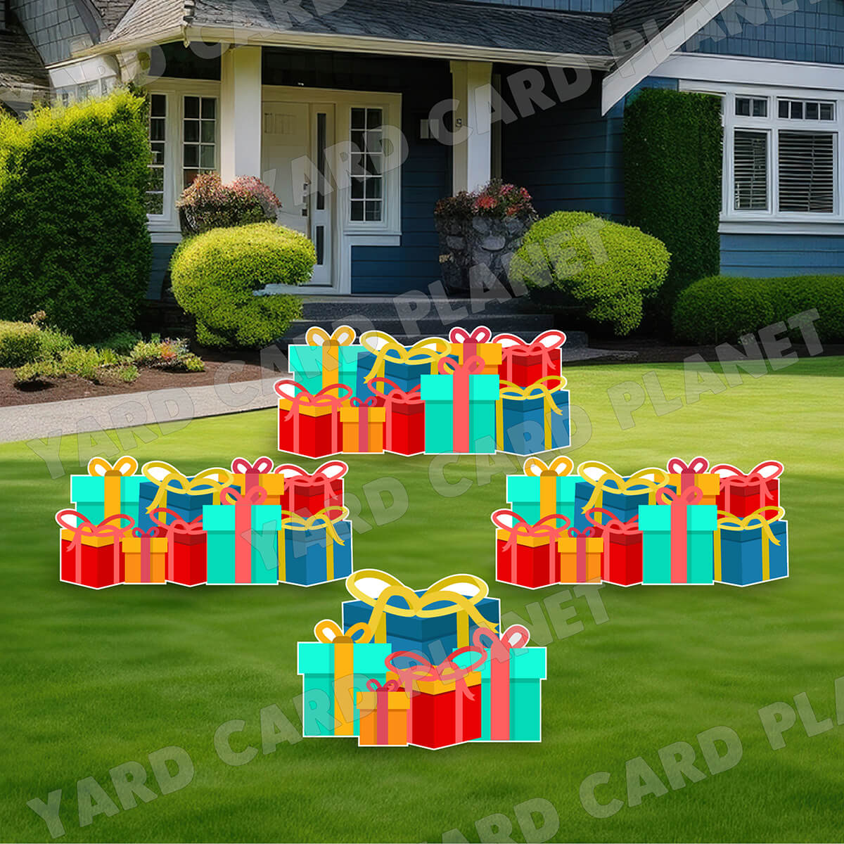 Gift Boxes EZ Setup Panels and Borders Yard Card Set