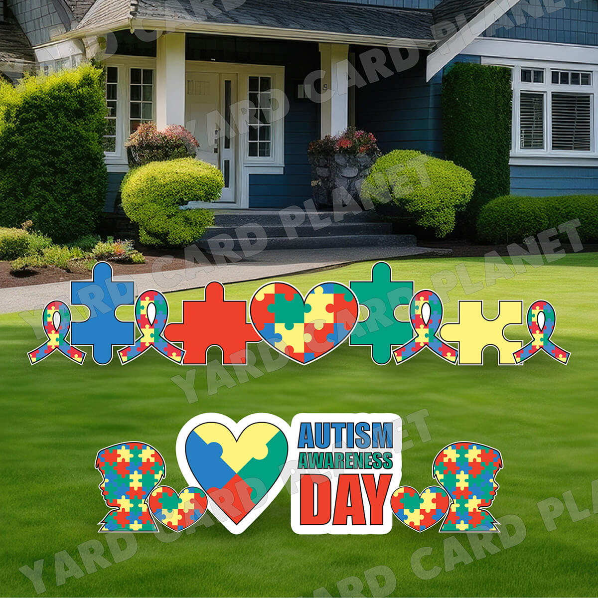 Autism Awareness Yard Card Flair Set - Part 2
