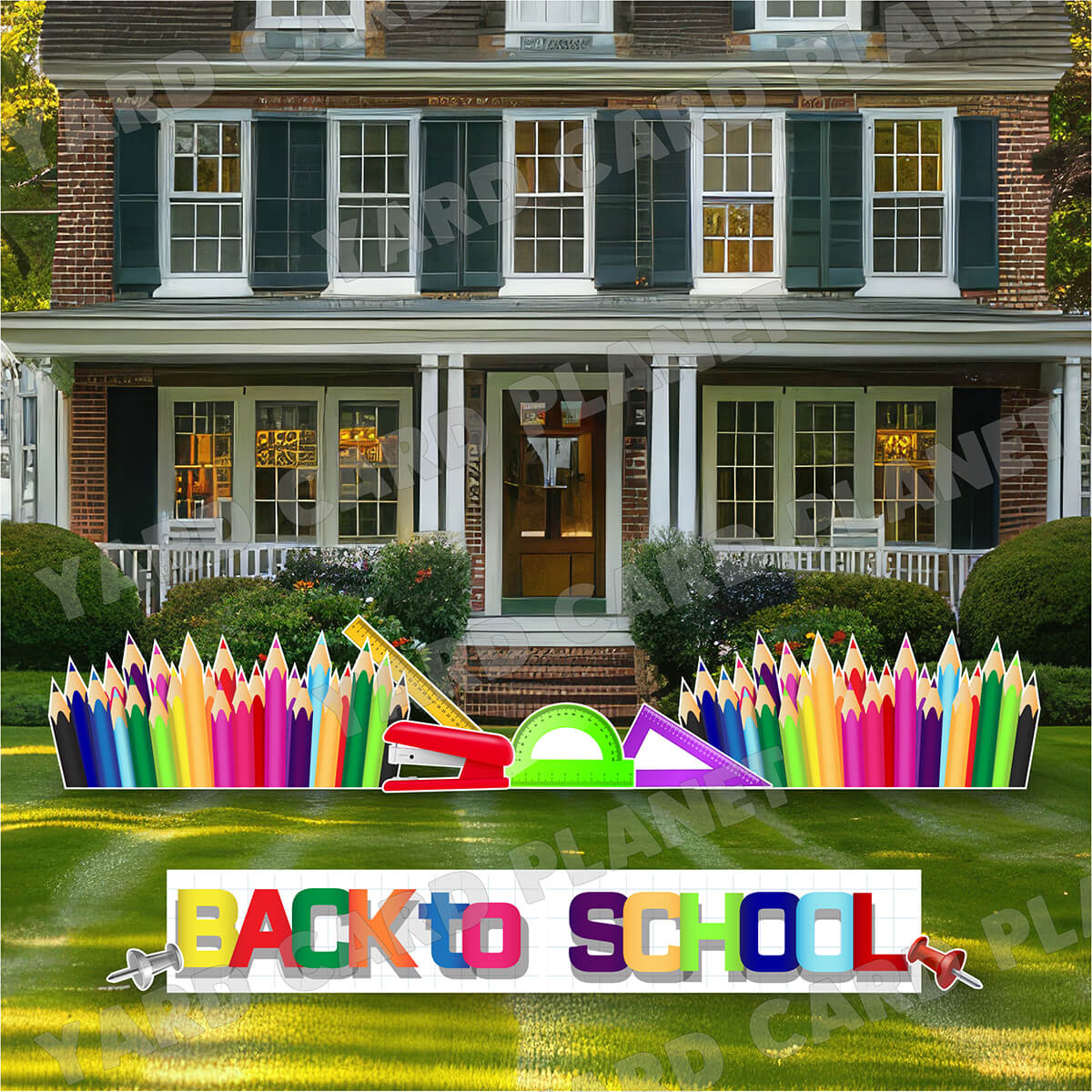 Back To School EZ Quick Set and Pencil Colors EZ Panels Yard Card Flair Set