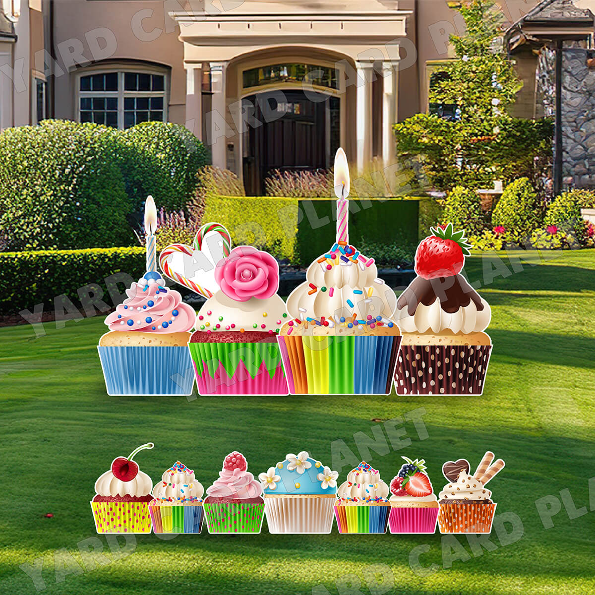 Delicious Cupcakes Yard Card Flair Set