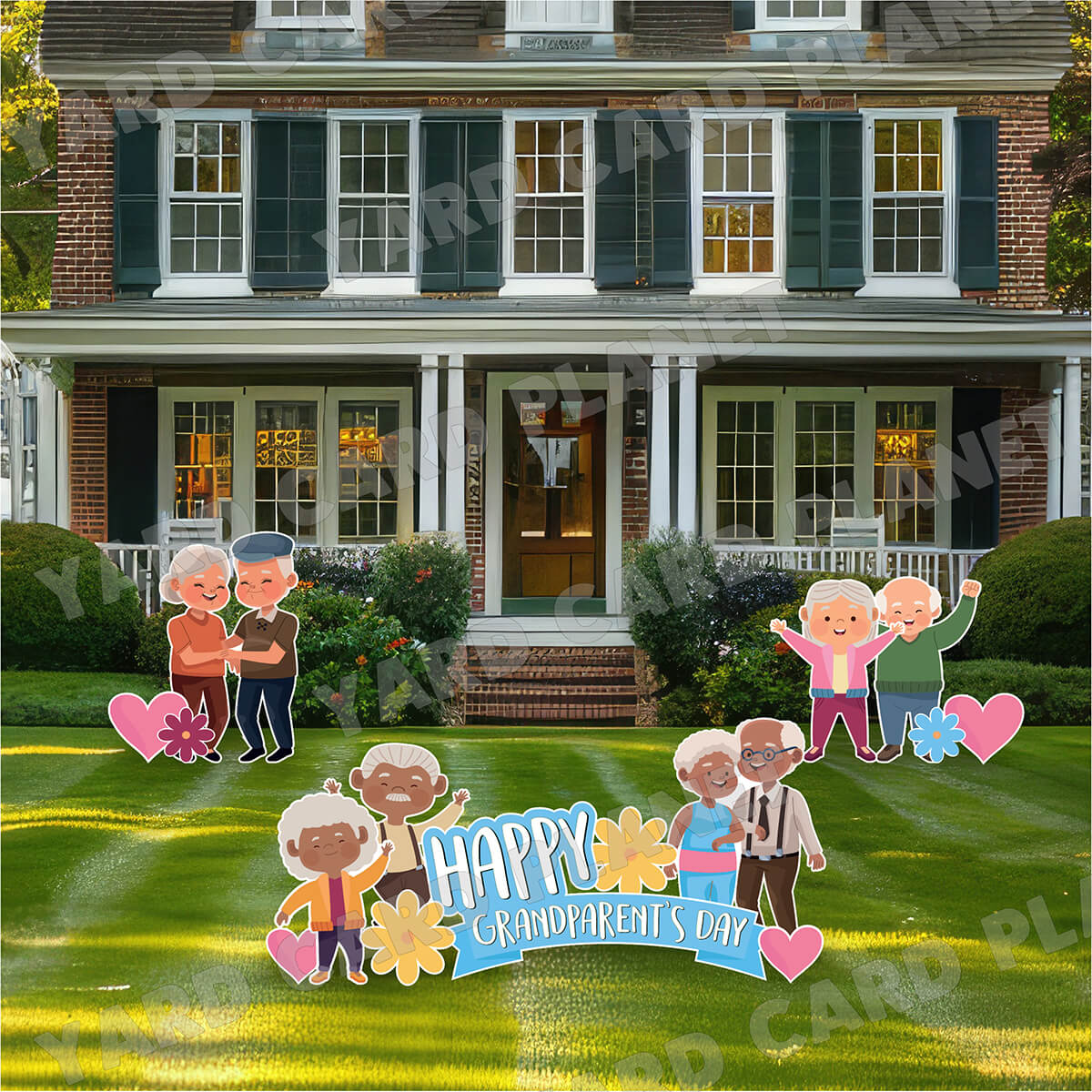 Happy Grandparent's Day EZ Quick Sign and Yard Card Flair Set