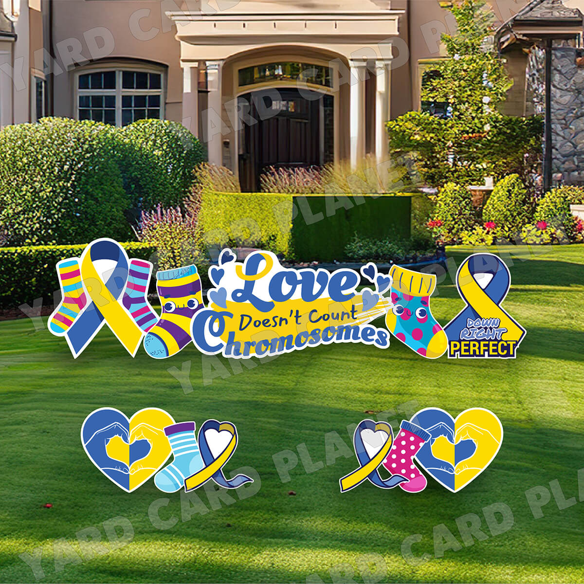 Down Syndrome Awareness EZ Quick Sign and Yard Card Flair Set