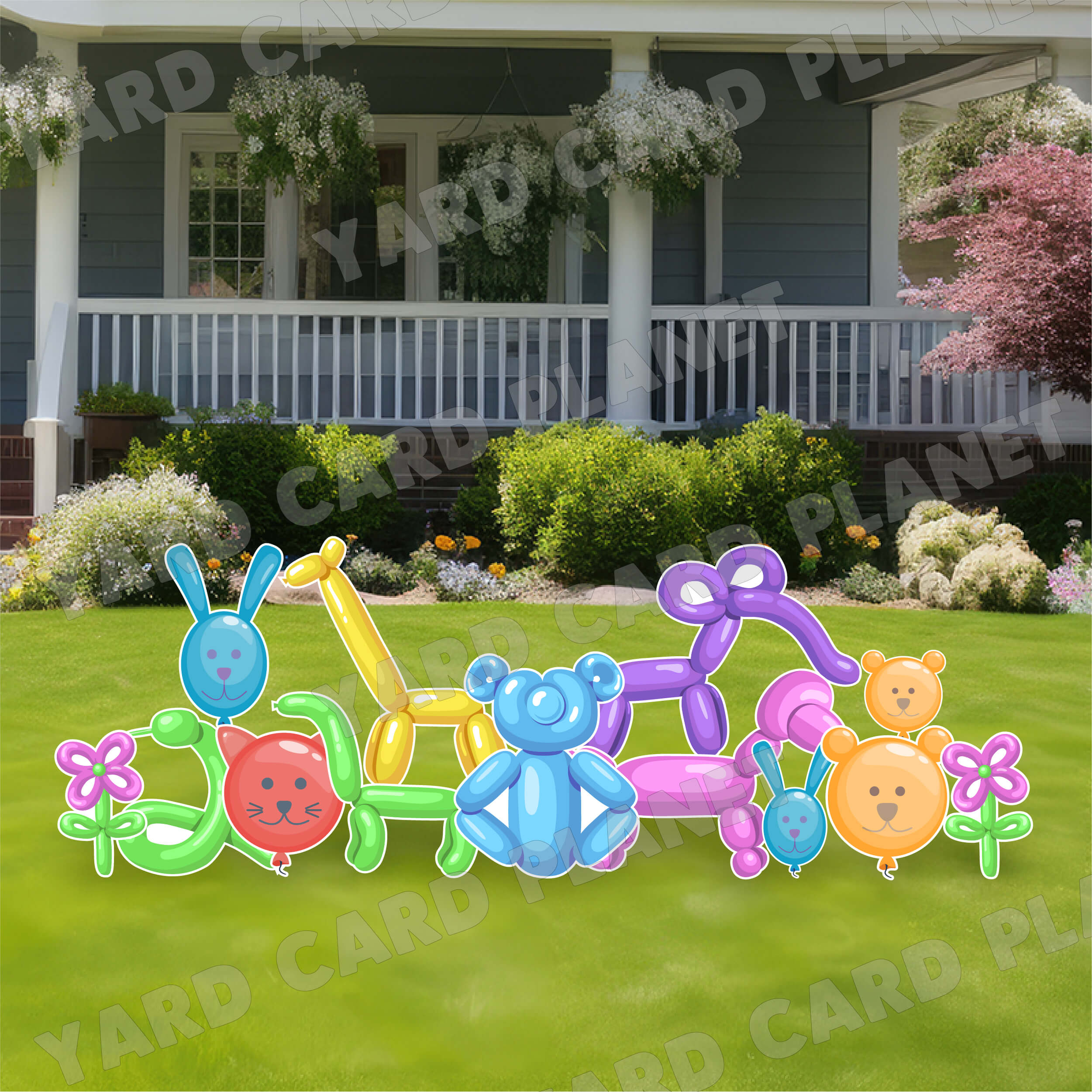 Balloon Animals Yard Card Set
