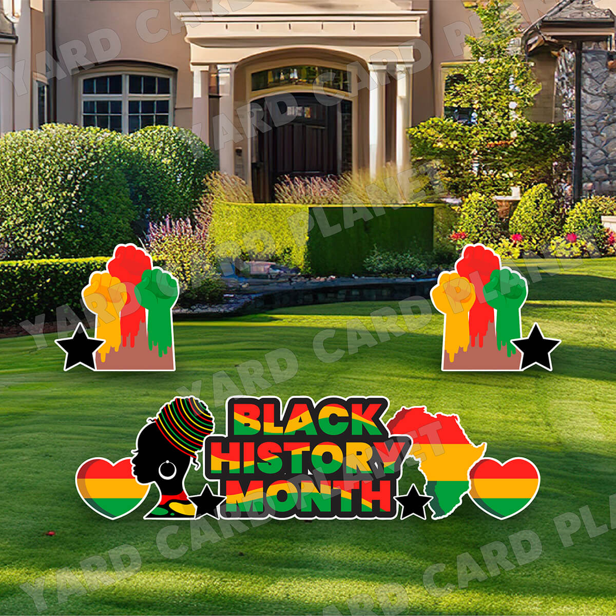 Black History Month EZ Quick Sign and Yard Card Flair Set