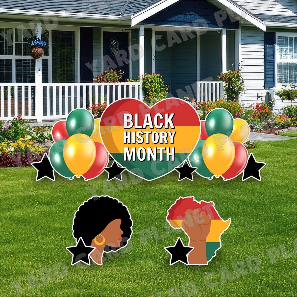 Black History Month Yard Card Flair Set