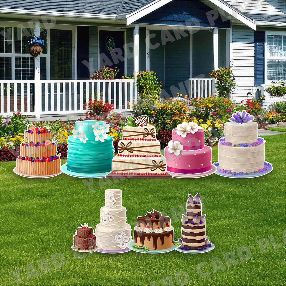 Delicious Cakes Yard Card Flair Set