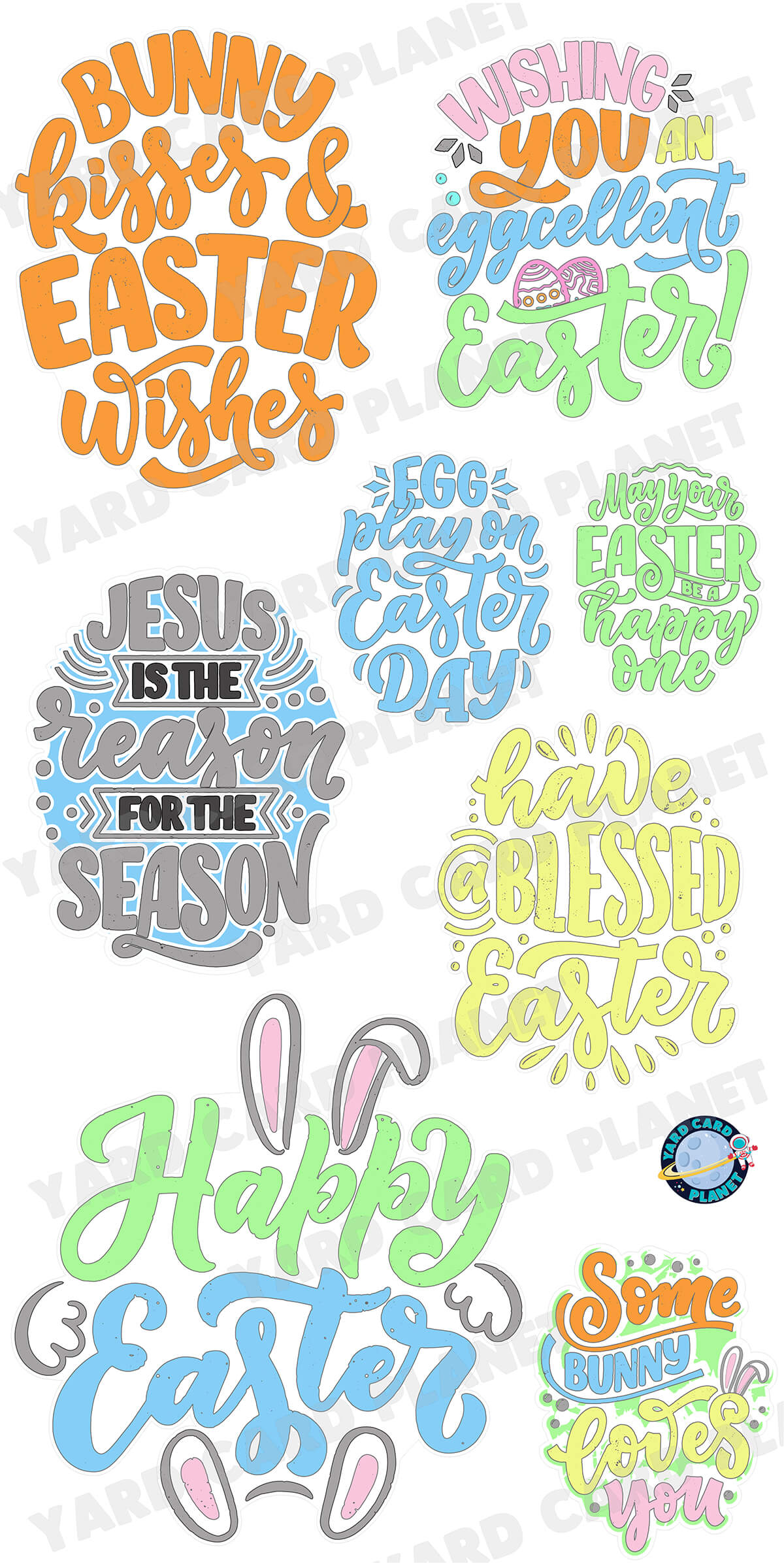 Easter Sayings EZ Quick Signs Yard Card Set