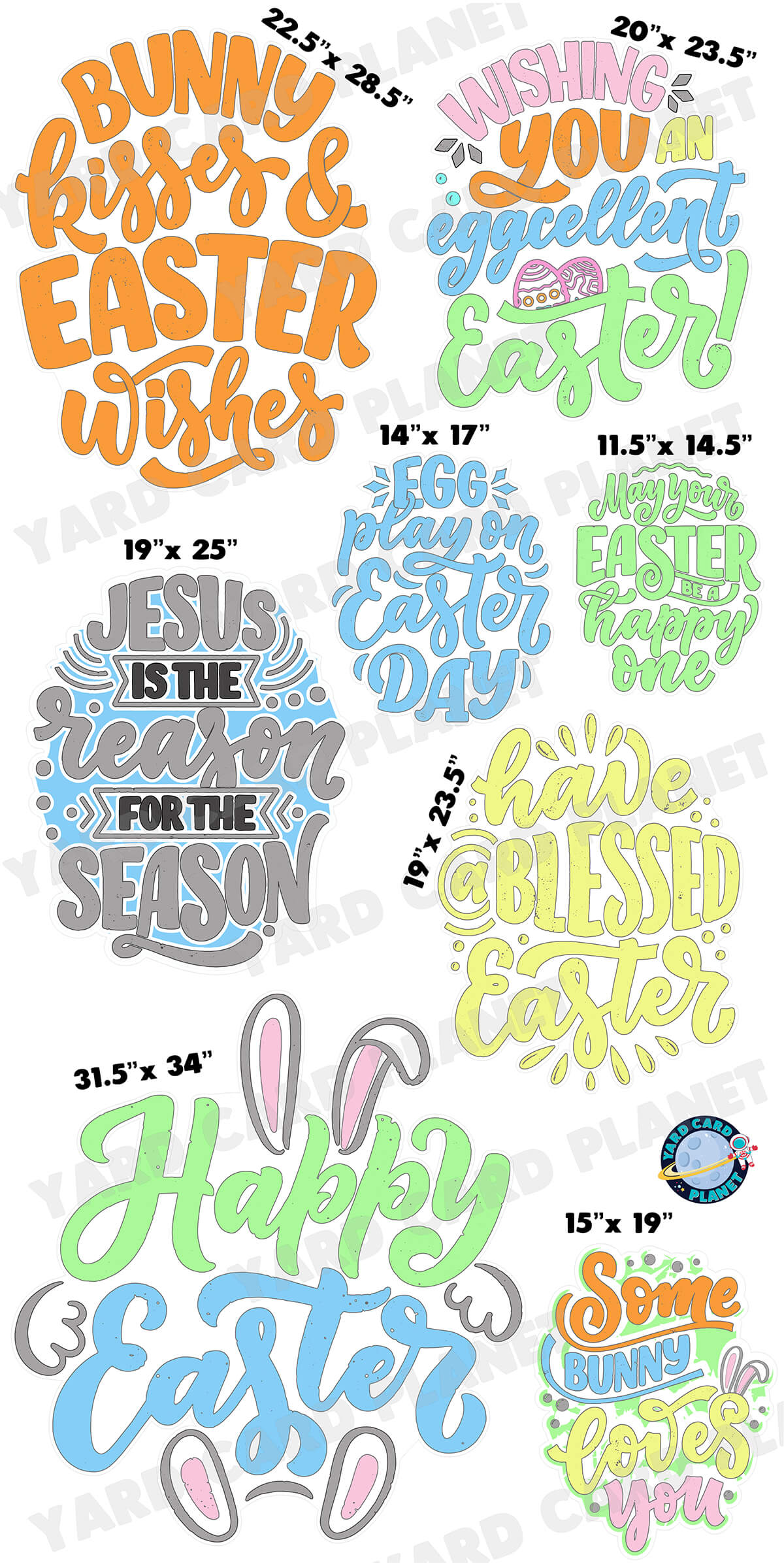 Easter Sayings EZ Quick Signs Yard Card Set