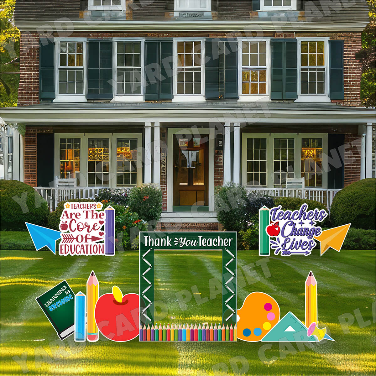 Thank You Teacher Photo Frame, Signs and Yard Card Flair Set