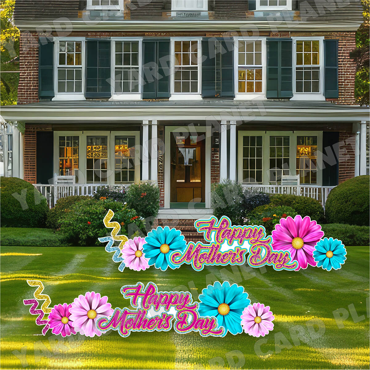 Happy Mother's Day EZ Quick Signs and Daisies Yard Card Flair Set