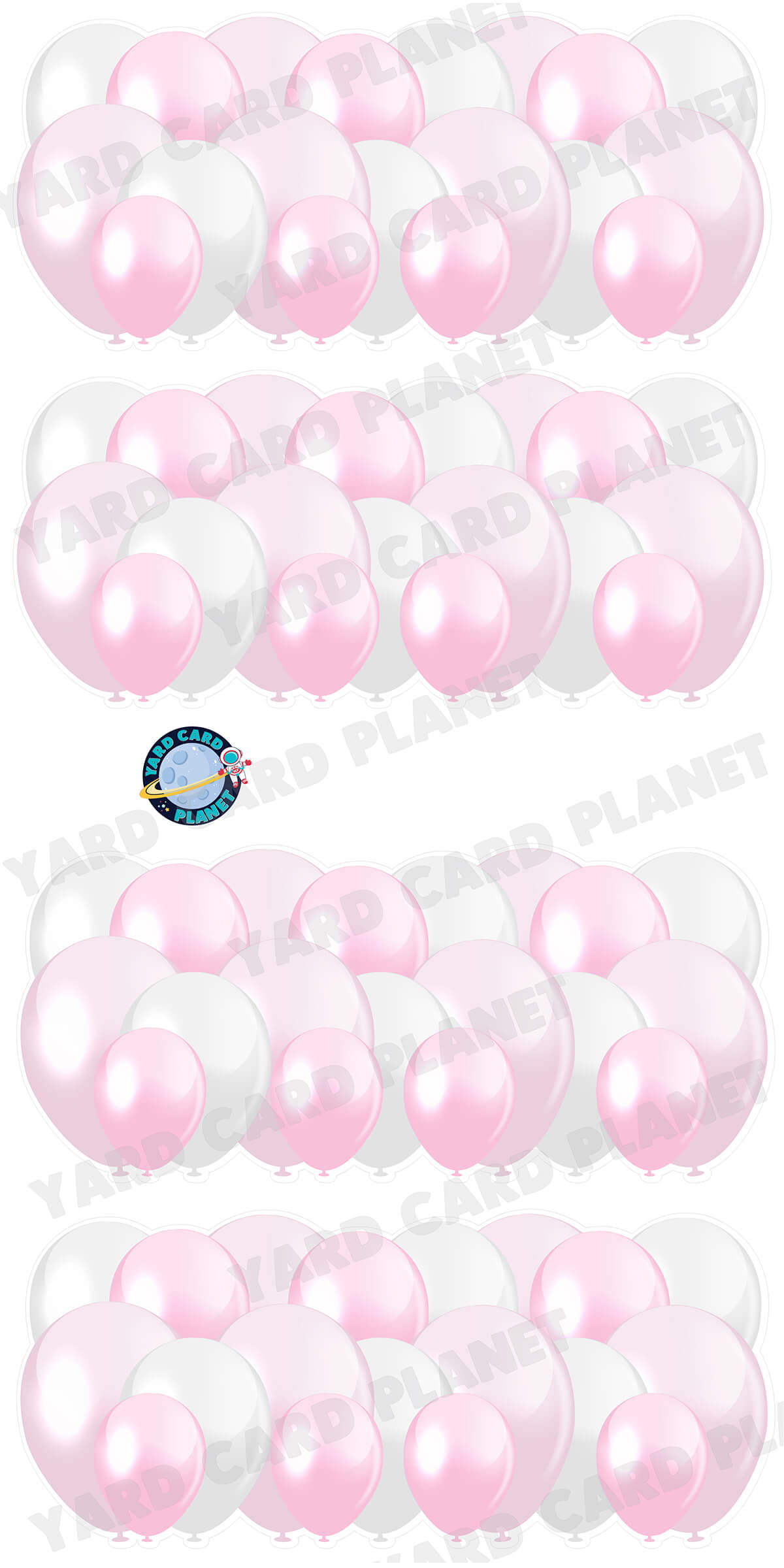 Yard Card Lawn Decor: Pink deals and White Balloons RA470