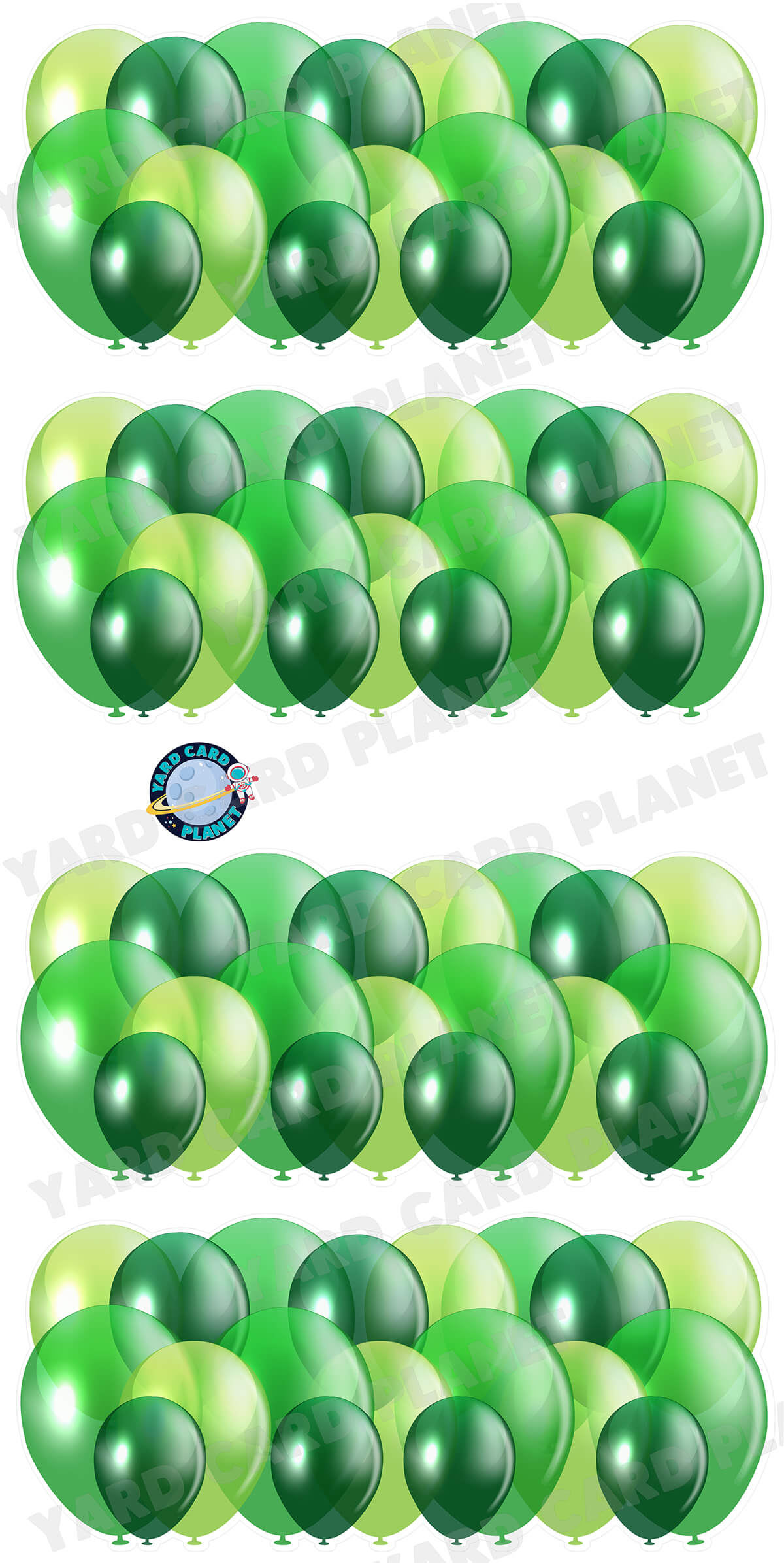 Green Balloon Panels Yard Card Set
