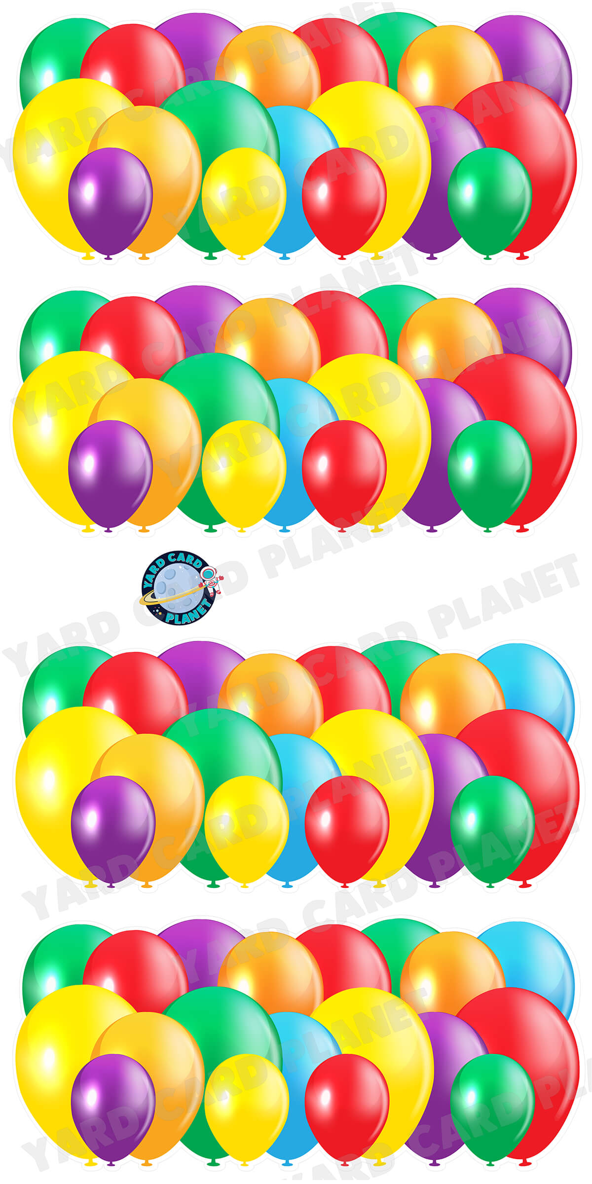 Color Wheel Balloon Panels Yard Card Set