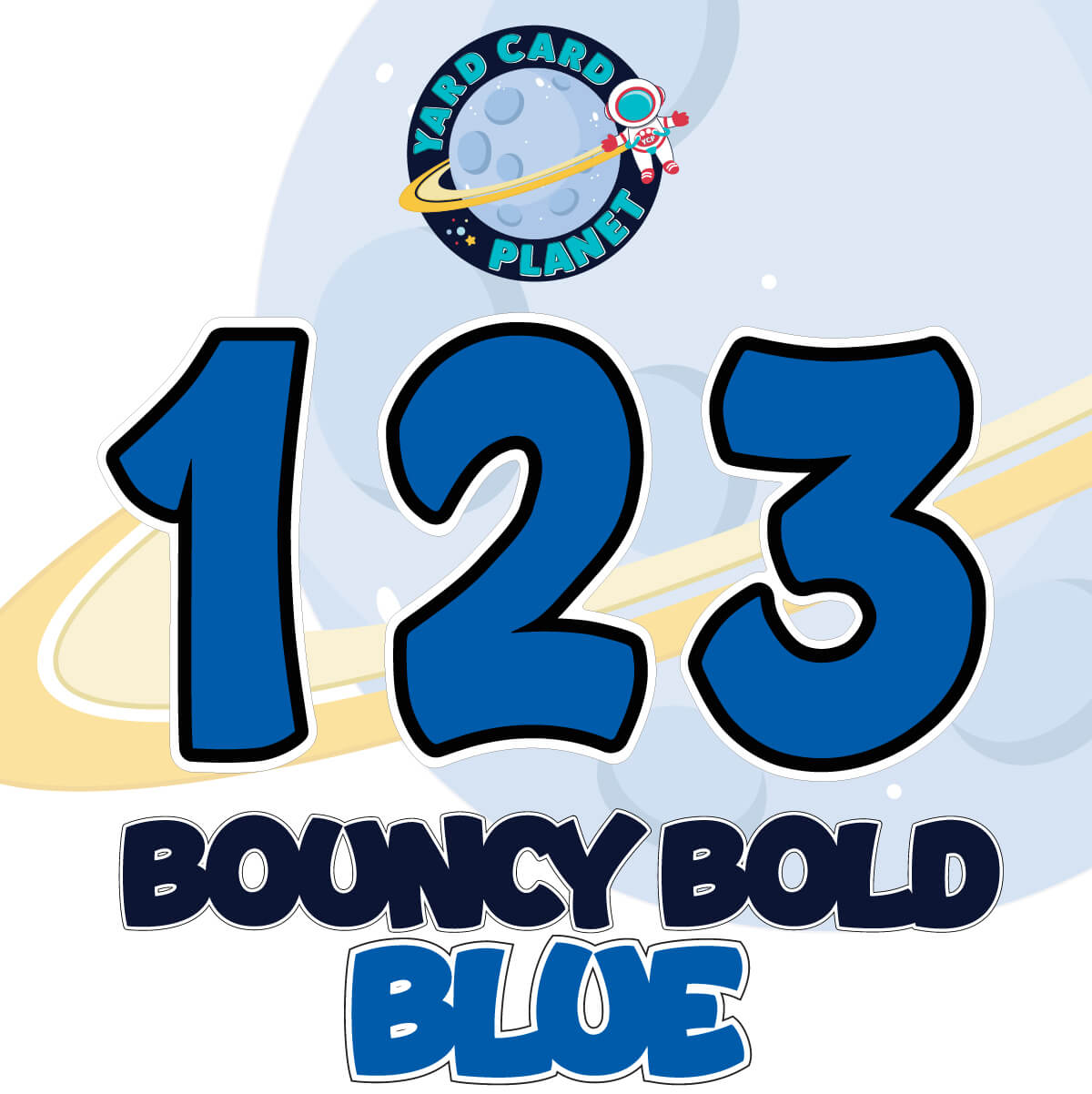 12" Bouncy Bold BB 50 pc. Numbers and Symbols Set in Solid Colors