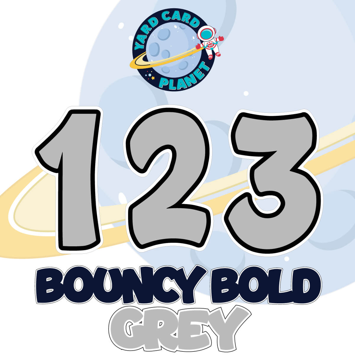 12" Bouncy Bold BB 50 pc. Numbers and Symbols Set in Solid Colors