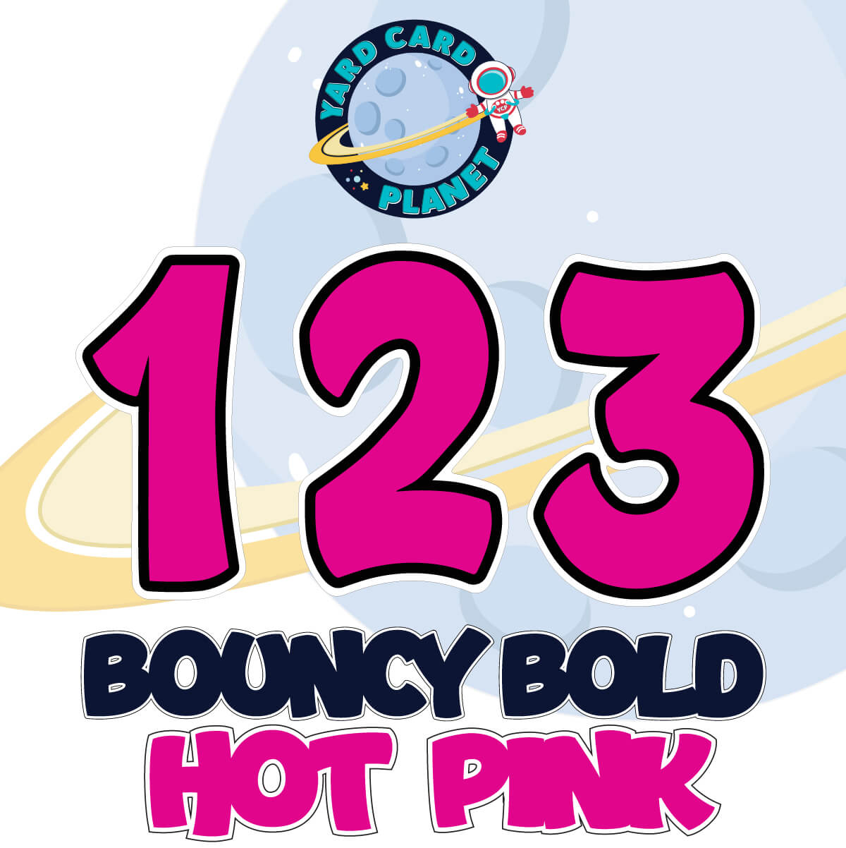 12" Bouncy Bold BB 50 pc. Numbers and Symbols Set in Solid Colors