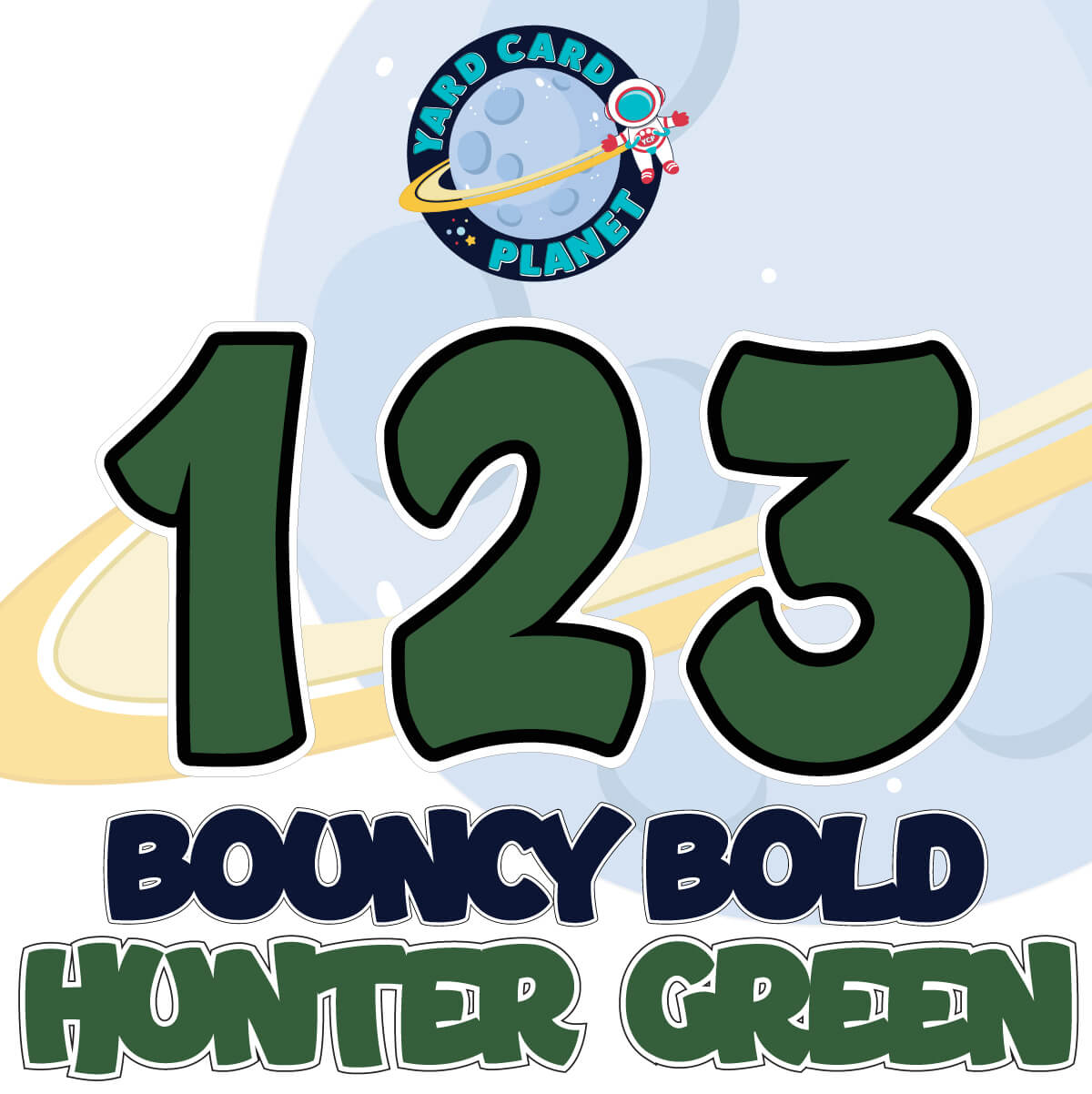 12" Bouncy Bold BB 50 pc. Numbers and Symbols Set in Solid Colors