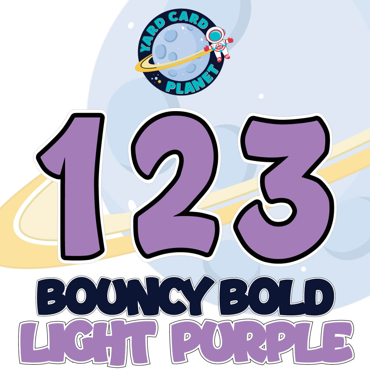 12" Bouncy Bold BB 50 pc. Numbers and Symbols Set in Solid Colors