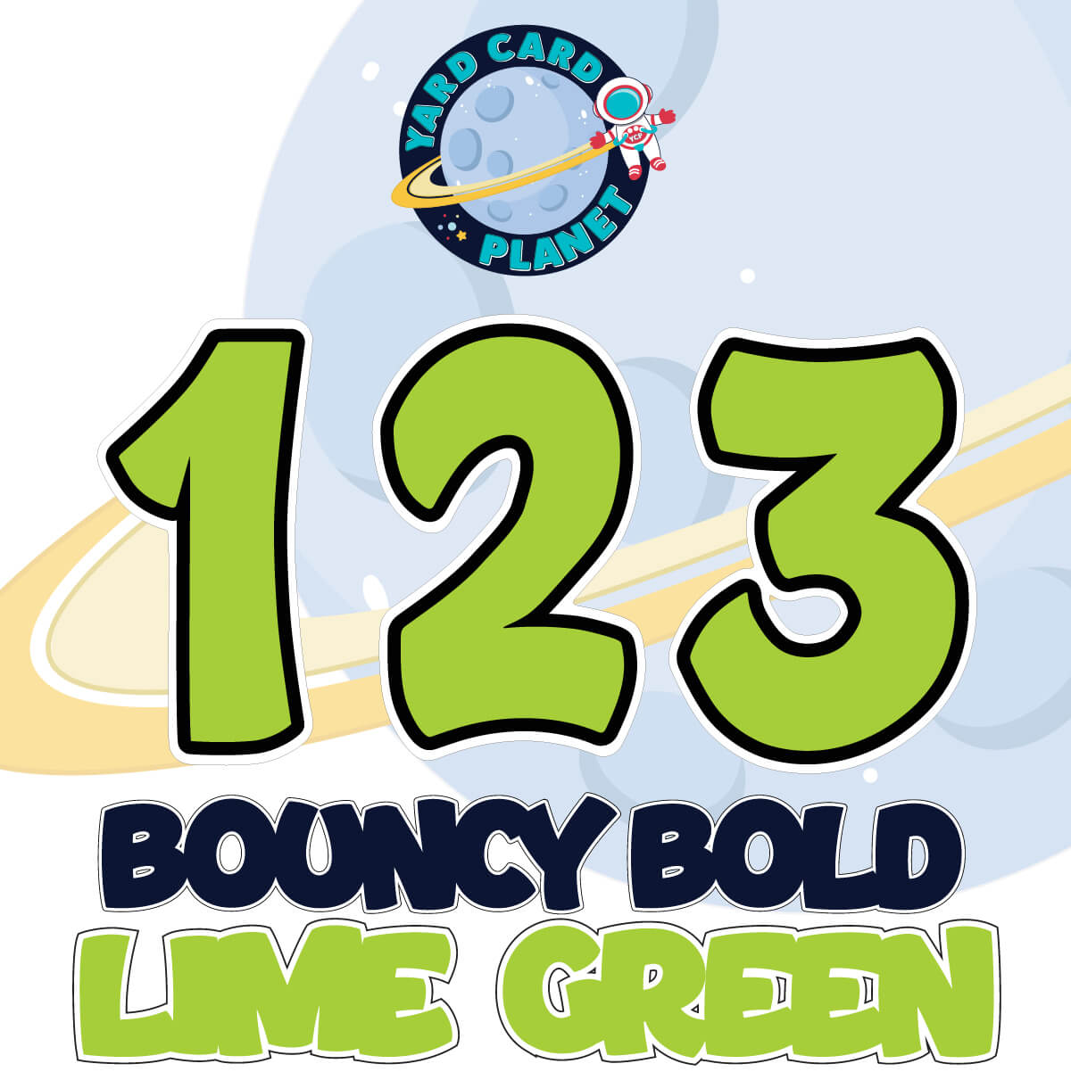 12" Bouncy Bold BB 50 pc. Numbers and Symbols Set in Solid Colors