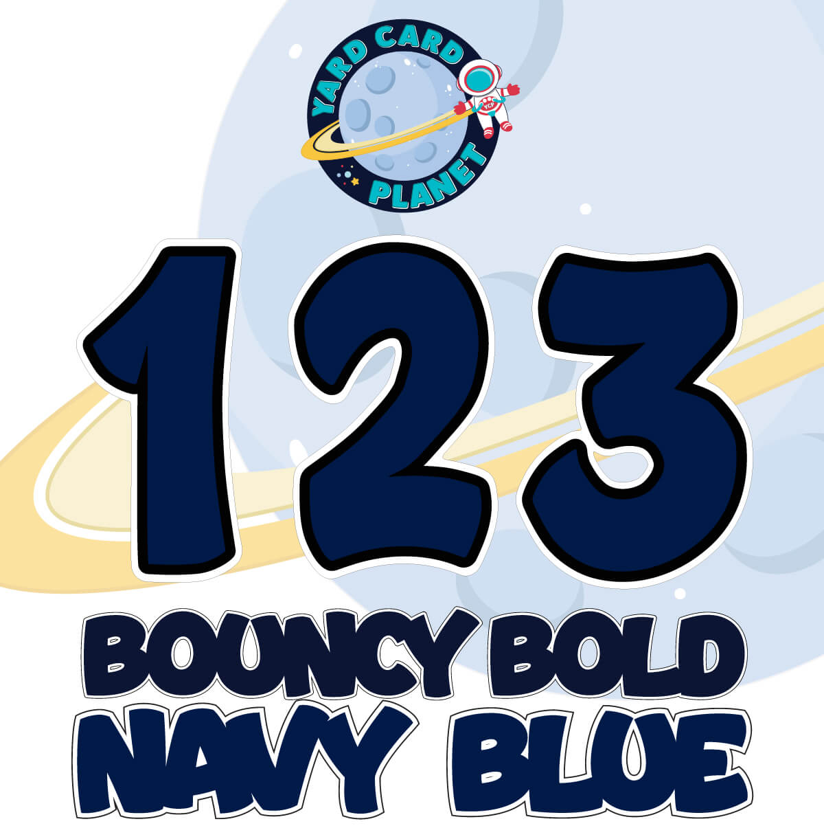 12" Bouncy Bold BB 50 pc. Numbers and Symbols Set in Solid Colors