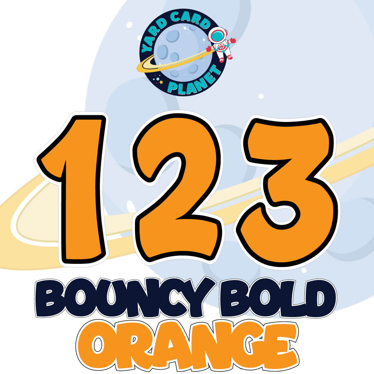 12" Bouncy Bold BB 50 pc. Numbers and Symbols Set in Solid Colors