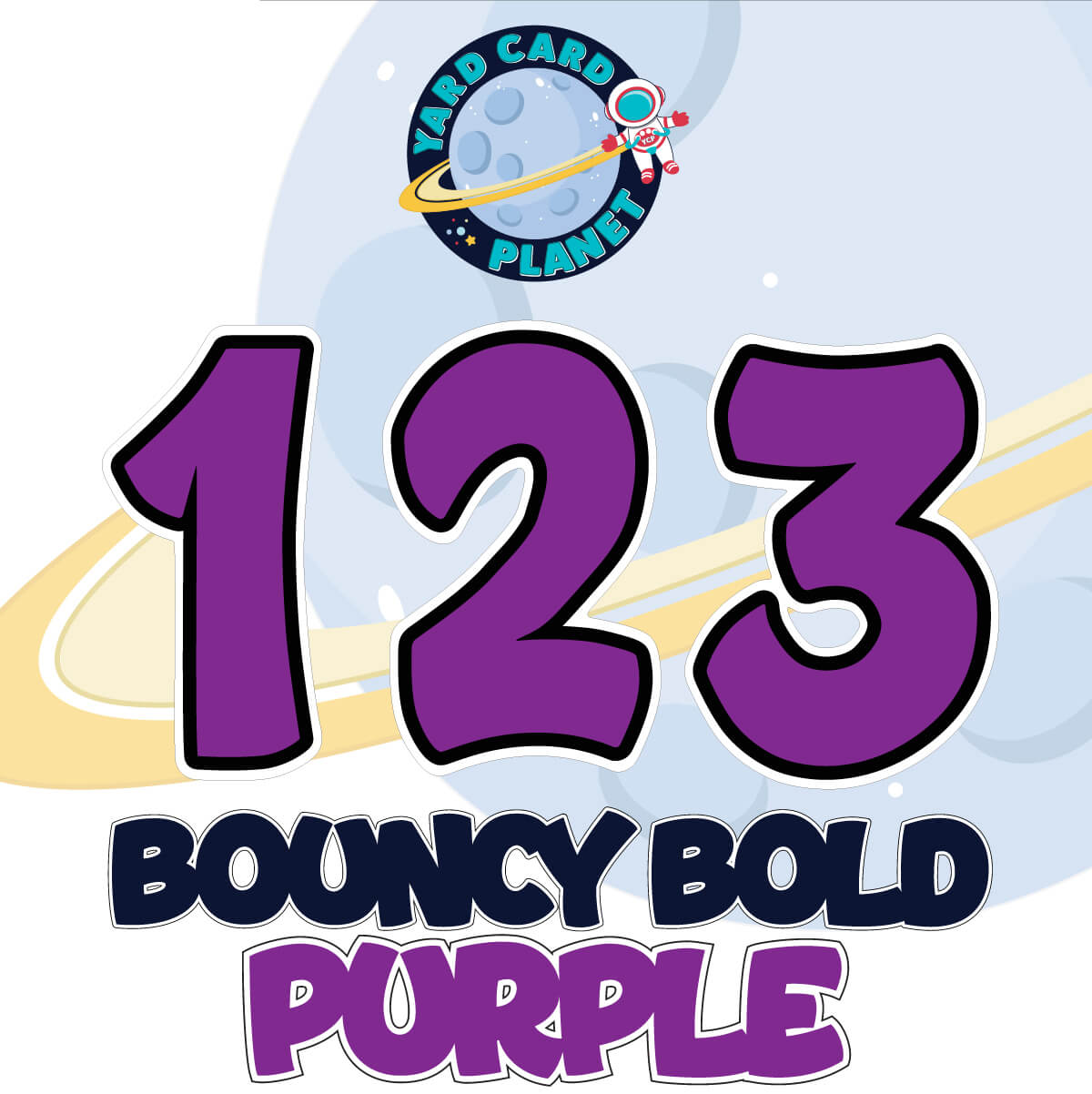 12" Bouncy Bold BB 50 pc. Numbers and Symbols Set in Solid Colors