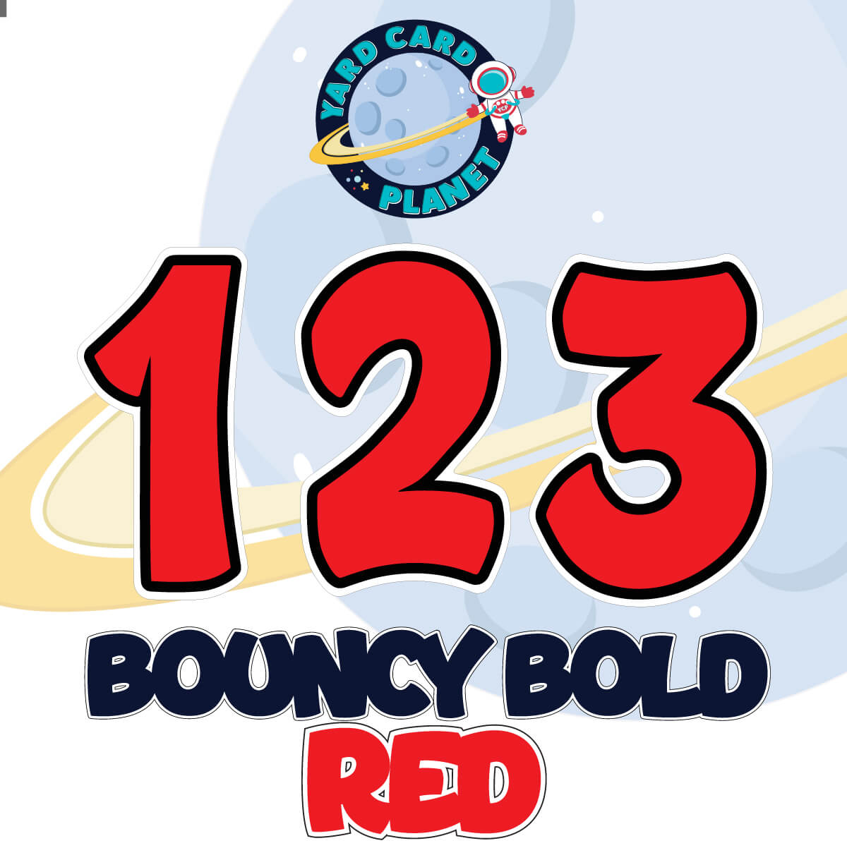 12" Bouncy Bold BB 50 pc. Numbers and Symbols Set in Solid Colors