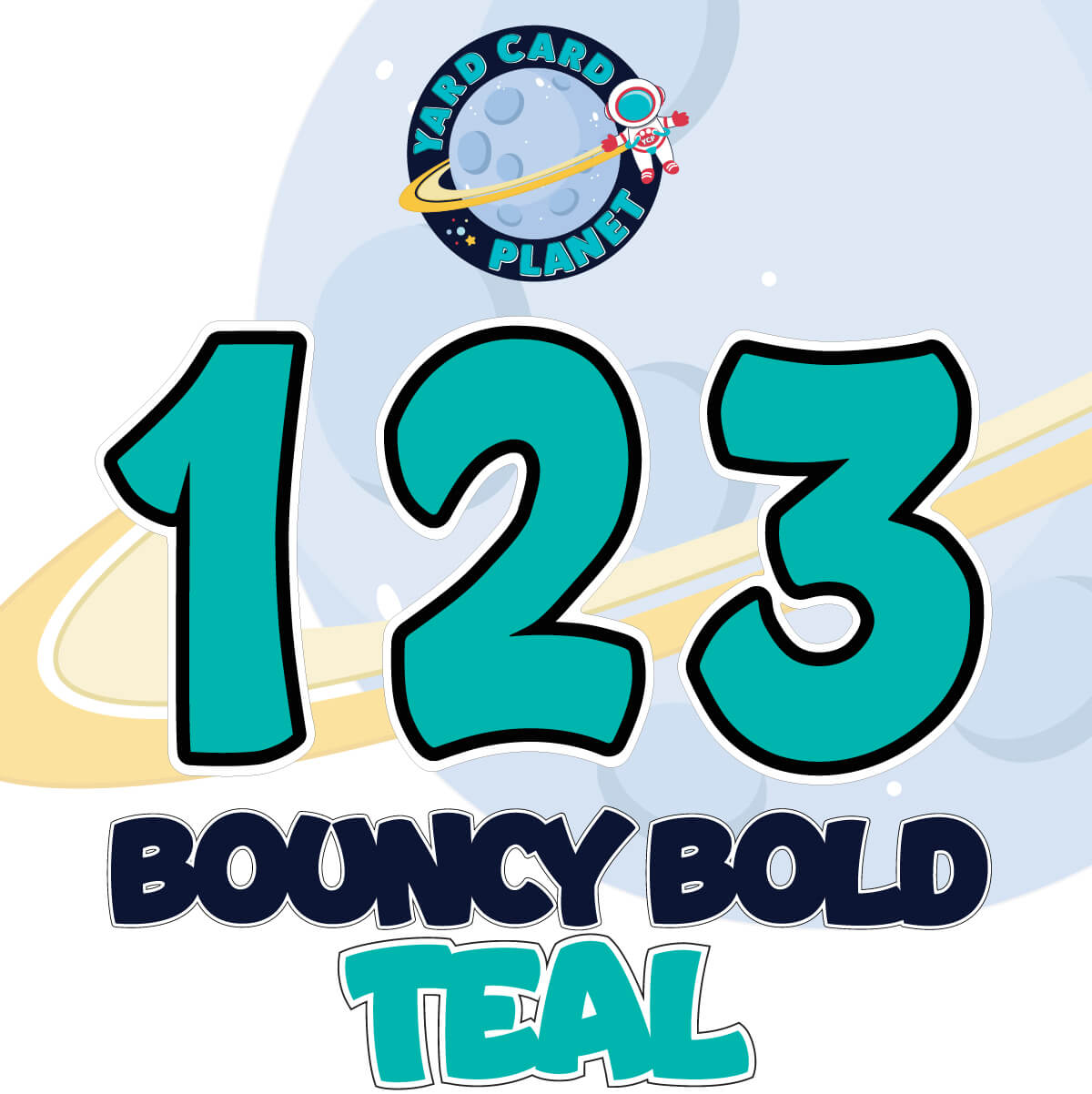 12" Bouncy Bold BB 50 pc. Numbers and Symbols Set in Solid Colors