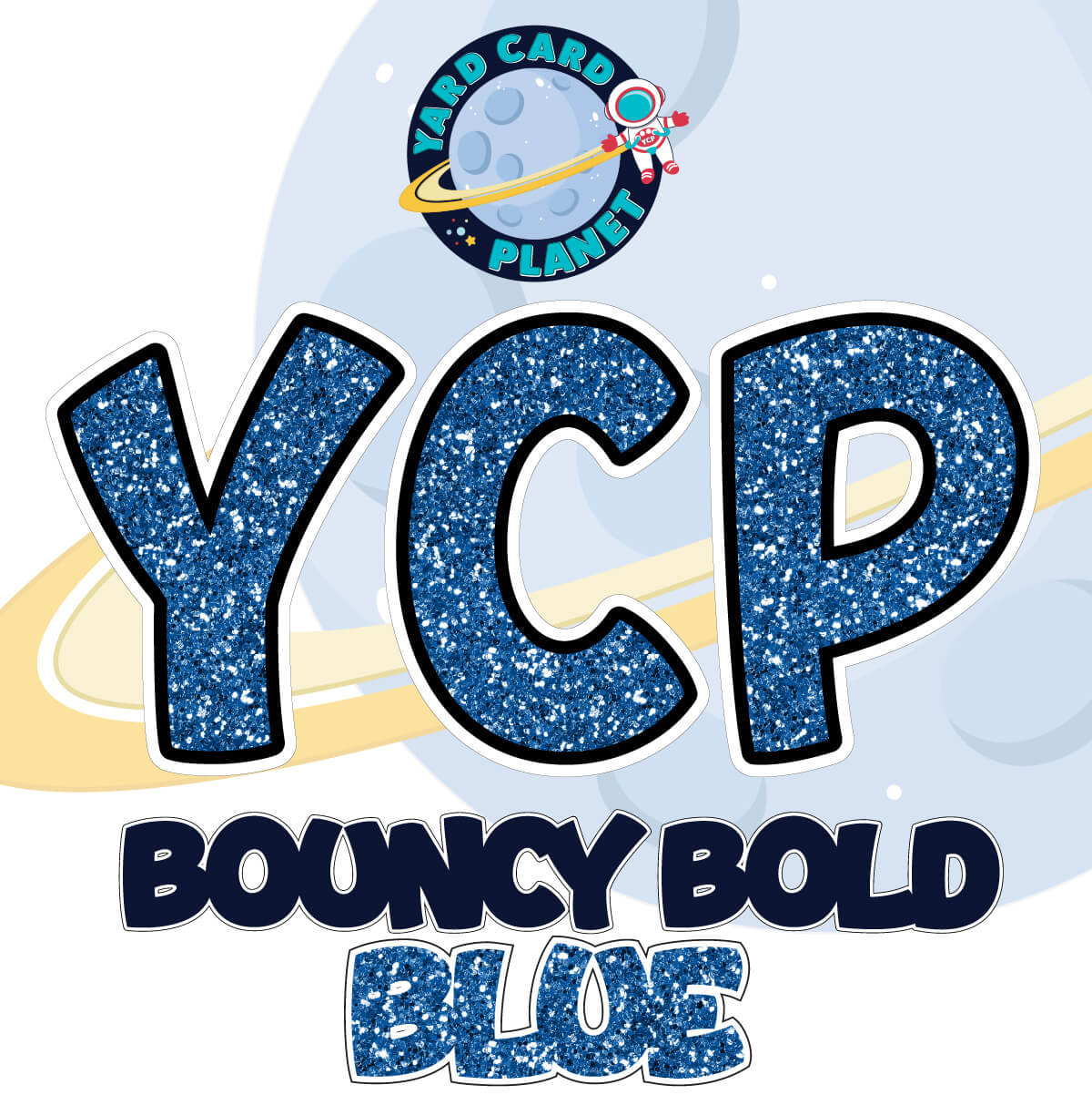 23" Bouncy Bold BB 100 pc. Letters, Numbers and Symbols Pro Set in Glitter Pattern