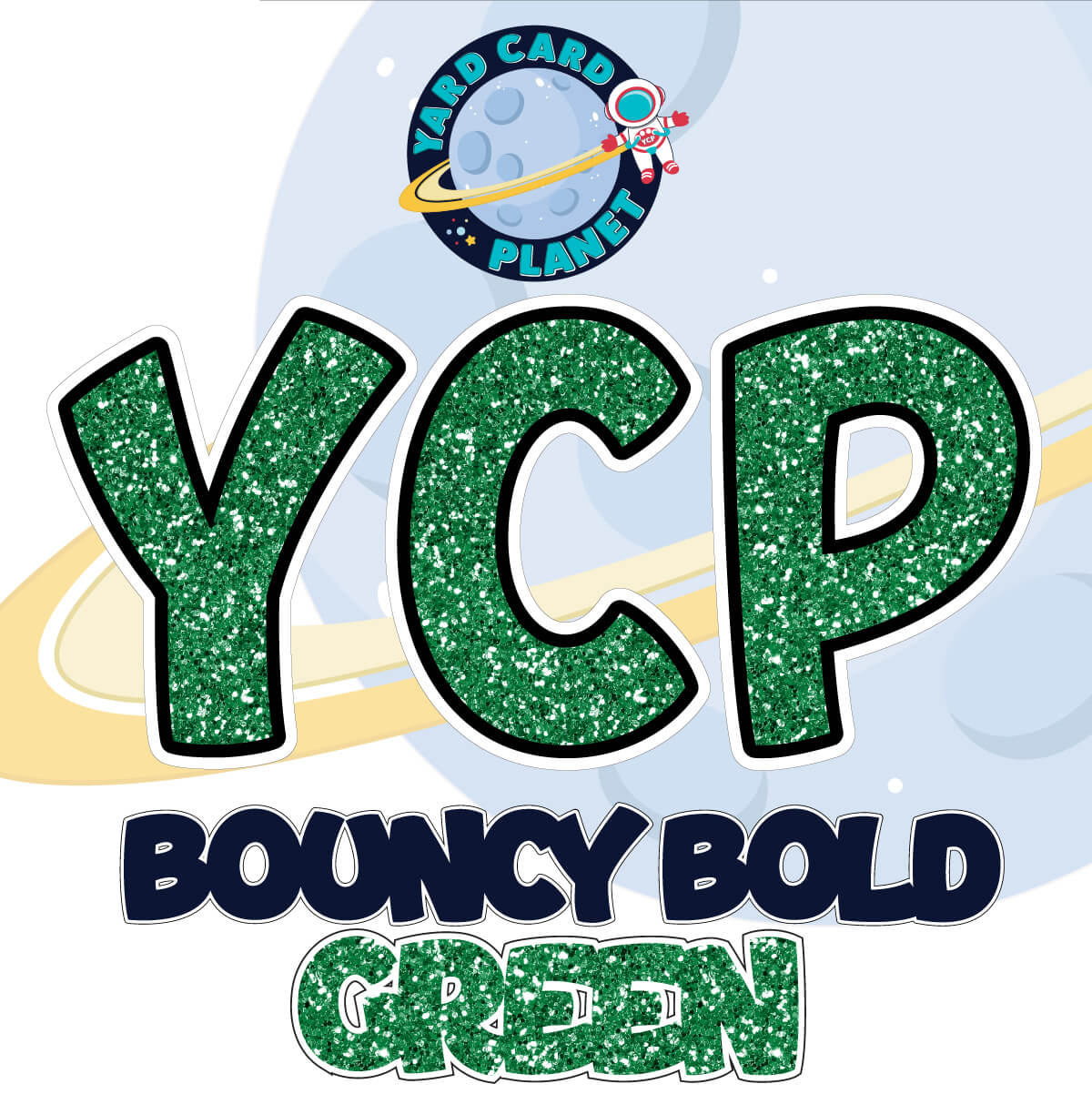 23" Bouncy Bold BB 100 pc. Letters, Numbers and Symbols Pro Set in Glitter Pattern